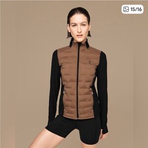 On Running Women's Hybrid Insulated Puffer Jacket in Cocoa and Black